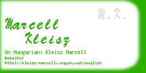 marcell kleisz business card